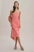 Rebecca Vallance Brittany Bow Embellished Midi Dress