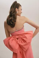 Rebecca Vallance Brittany Bow Embellished Midi Dress