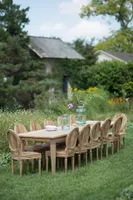 Palladio Oval Back Reclaimed Teak Side Chairs, Set of 2