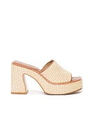 Bernardo Kenny Raffia Platform Heels