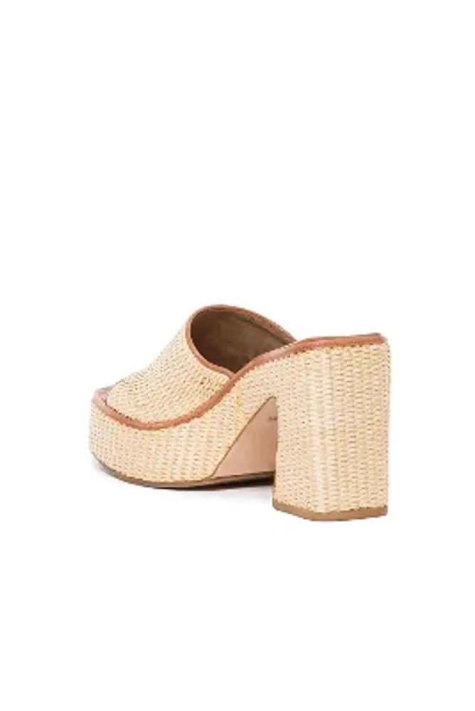 Bernardo Kenny Raffia Platform Heels