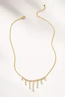 Crystal Drip Chain Necklace