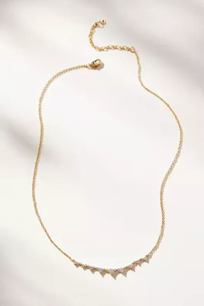 Anthropologie Silver Monogram Chain Necklace