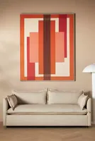 Red Geo Diptych Wall Art