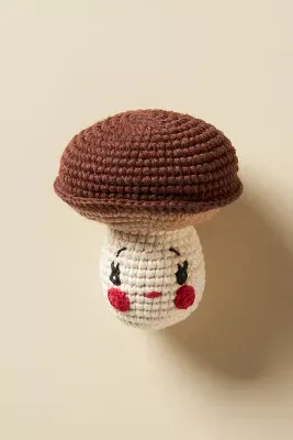 WARE of the DOG Crochet Mushroom Squeaker Toy