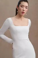 Jenny Yoo Sabel Long-Sleeve Crepe Wedding Gown