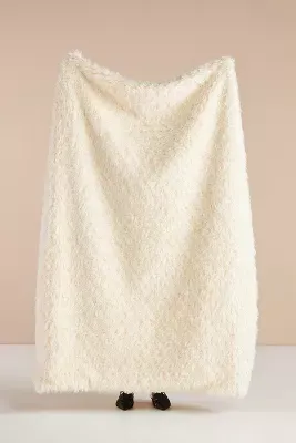 Faux Shearling Throw Blanket