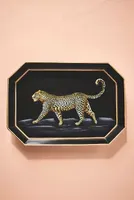 Les Ottomans Handpainted Leopard Tray