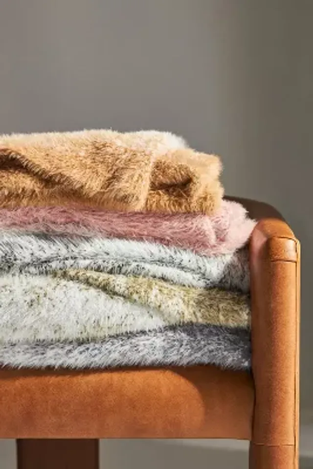 Anthropologie Renata Cozy Eyelash Throw Blanket