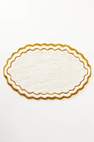 Rosita Cotton Scalloped Oval Bath Mat