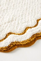 Rosita Cotton Scalloped Oval Bath Mat