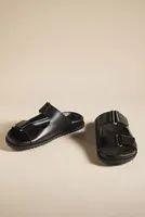 By Anthropologie Double-Strap Slide Sandals