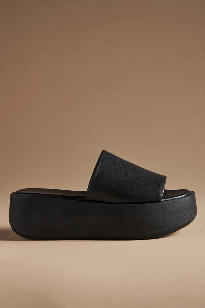 By Anthropologie Platform Slide Sandals