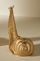 Gilded Snail Bookends