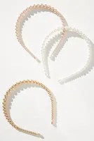 Set of Three Pearl Headbands