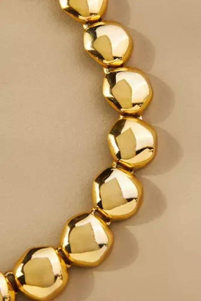 Flattened Ball Collar Necklace
