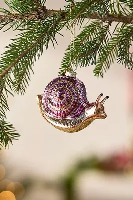 Snail Glass Ornament