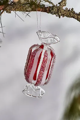 Peppermint Candy Glass Ornament