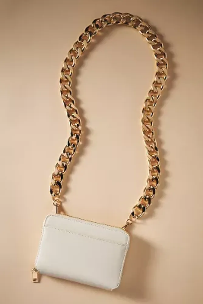 Claire's Chunky Chain Crossbody Bag Phone Strap | Gold