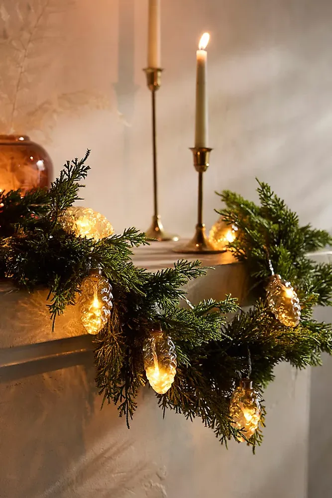 Glittered Natural Pinecone Ornament