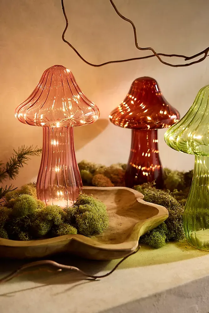 LED Glass Mushroom