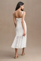 Saylor Malina Sleeveless Lace Cutout Midi Dress