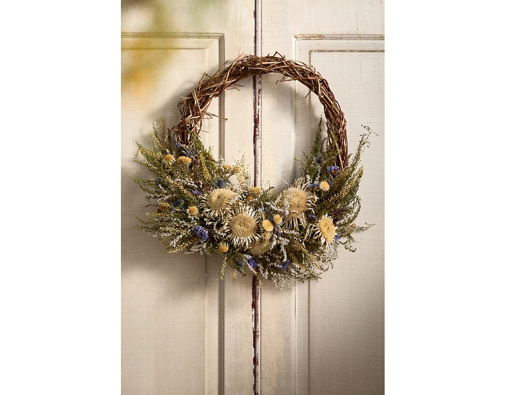 Right Side Hand Spring Bluebird Wreath