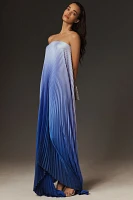 L'IDÉE Elle Strapless Pleated Gown