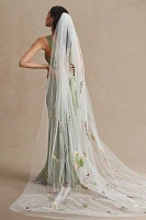 Theia Jasper Embroidered Chapel Veil