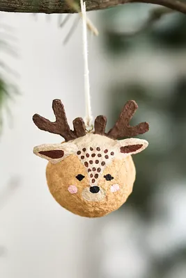 Holiday Deer Recycled Cotton Ornament