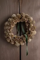 Pre-Lit Pine Cone Wreath