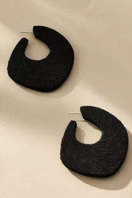 Textured Square Hoop Earrings