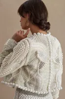 BHLDN Gemma Pearl-Embellished Jacket