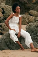 By Anthropologie Eyelet Jumpsuit