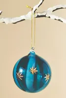 Etched Glass Bulb Ornament