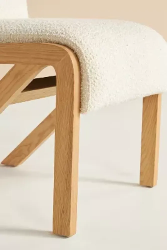 Bouclé Rani Armless Dining Chair