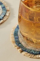 Joanna Buchanan Woven Straw Bee Coasters, Set of 4