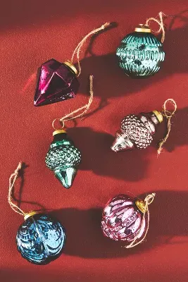Classic Bauble Ornaments, Set of 6