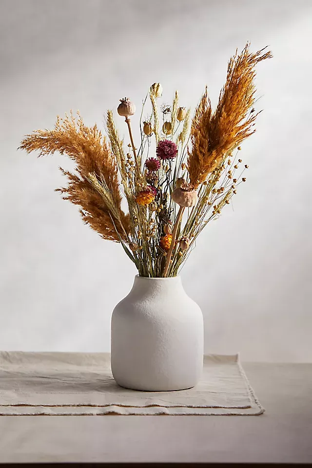 Dried Palm, Protea, Queen Anne's Lace Bouquet - Terrain