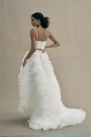 Morphine Fashion Aphrodite Tiered Ruffle High-Low Tulle Bridal Skirt