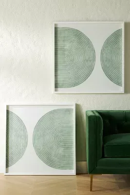 Concentric Deco Diptych Wall Art