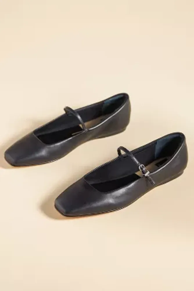 REYES Ballet Flats Black Leather  Black Leather Flats – Dolce Vita