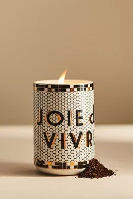 Bistro Tile Gourmand Caramel Café Ceramic Candle