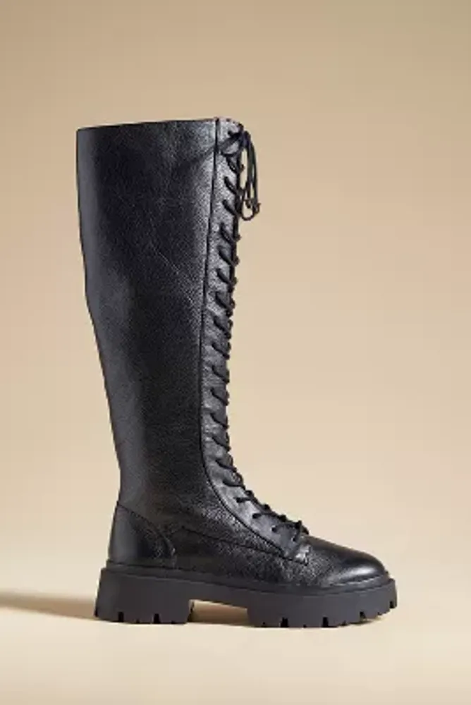 Schutz Tiana Lace-Up Knee-High Boots