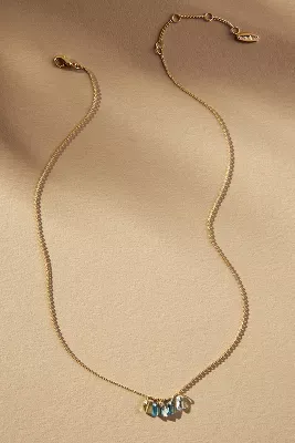 Multi-Color Stone Charm Necklace