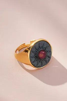 Maison Irem Roman Signet Sun Ring