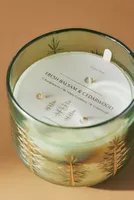 Gilded Evergreen Woody Fresh Balsam & Cedarwood Glass Candle