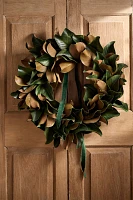 Faux Magnolia Wreath