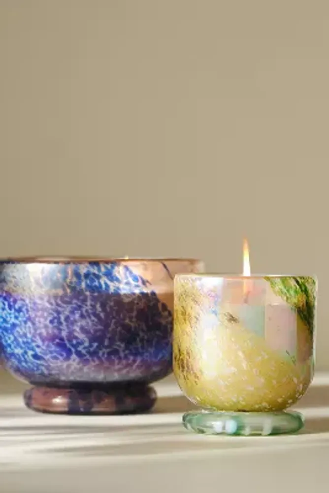 Laney Floral Lily Cheena Glass Candle