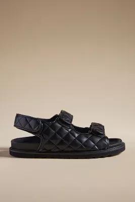 Pilcro Quilted Slingback Sandals